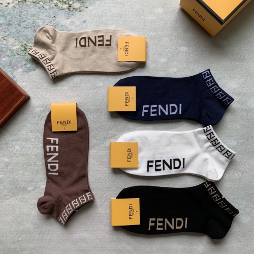 Replica Fendi Socks #879719 $27.00 USD for Wholesale