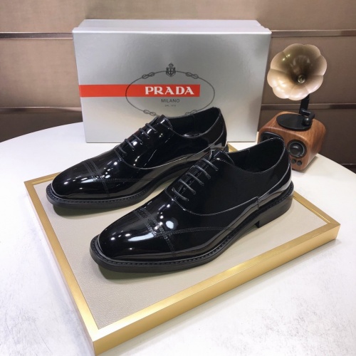 Prada Leather Shoes For Men #879822 $85.00 USD, Wholesale Replica Prada Leather Shoes