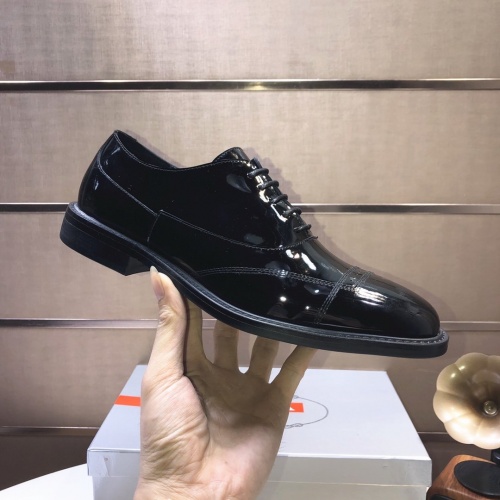 Replica Prada Leather Shoes For Men #879822 $85.00 USD for Wholesale