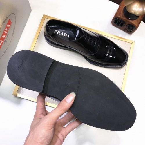 Replica Prada Leather Shoes For Men #879822 $85.00 USD for Wholesale