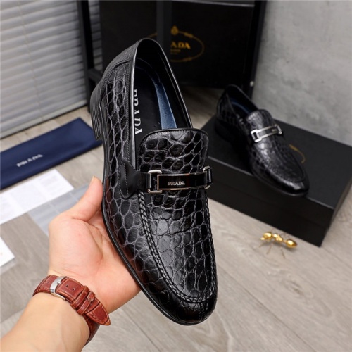 Replica Prada Leather Shoes For Men #880010 $82.00 USD for Wholesale