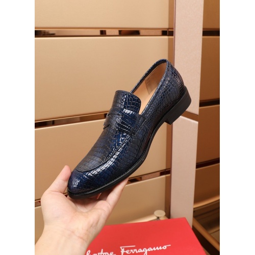 Replica Salvatore Ferragamo Leather Shoes For Men #880012 $82.00 USD for Wholesale