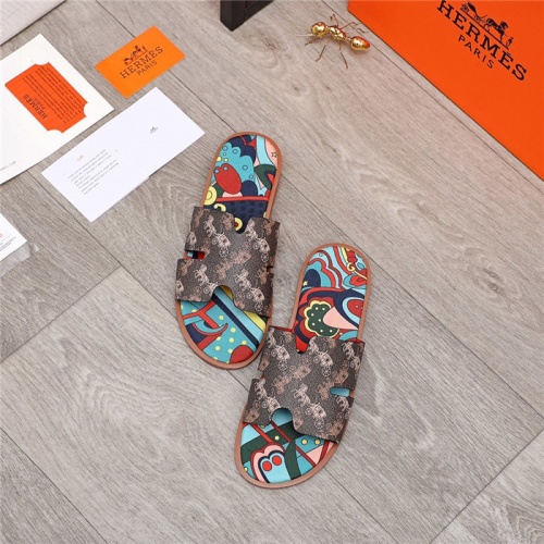 Replica Hermes Slippers For Men #880303 $48.00 USD for Wholesale