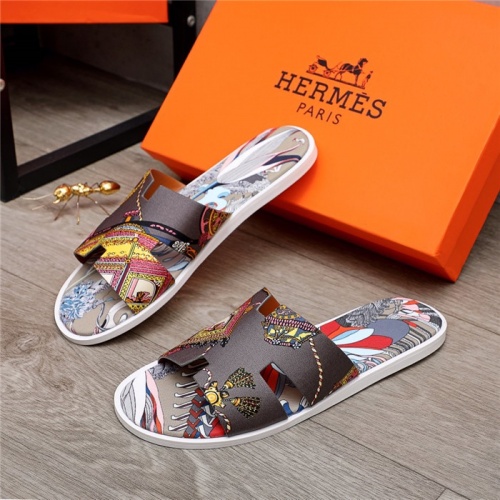 Hermes Slippers For Men #880306 $48.00 USD, Wholesale Replica Hermes Slippers