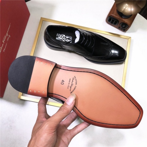 Replica Salvatore Ferragamo Leather Shoes For Men #880801 $96.00 USD for Wholesale