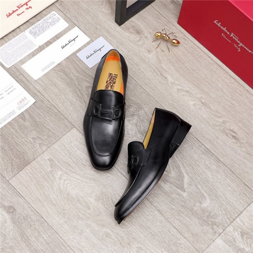 Replica Salvatore Ferragamo Leather Shoes For Men #880802 $85.00 USD for Wholesale