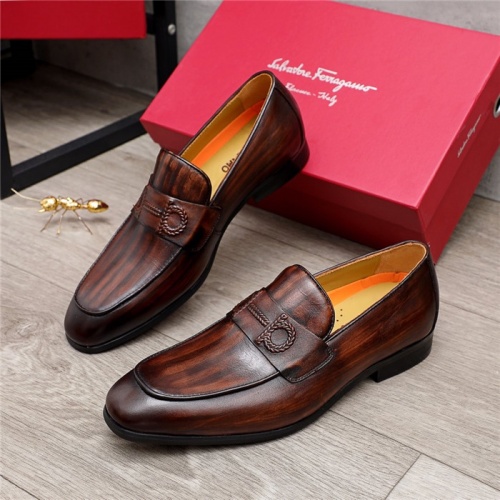 Salvatore Ferragamo Leather Shoes For Men #880803 $85.00 USD, Wholesale Replica Salvatore Ferragamo Leather Shoes