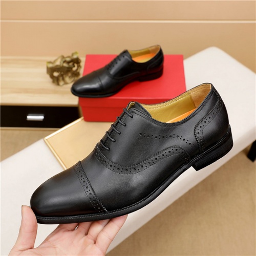 Replica Salvatore Ferragamo Leather Shoes For Men #881264 $85.00 USD for Wholesale