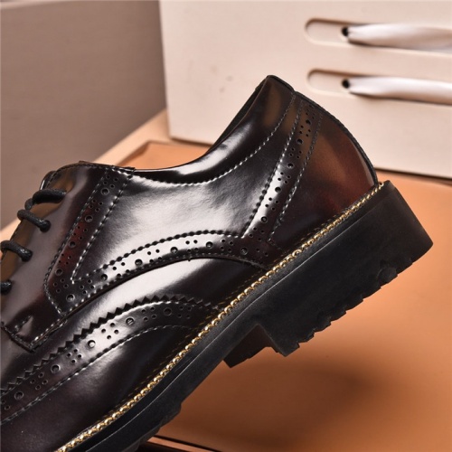 Replica Prada Leather Shoes For Men #881355 $85.00 USD for Wholesale