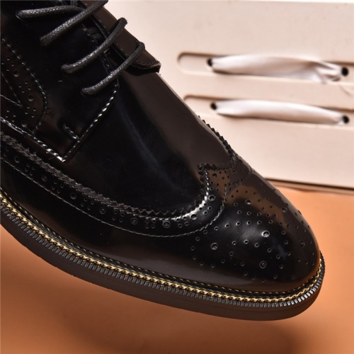 Replica Prada Leather Shoes For Men #881358 $85.00 USD for Wholesale