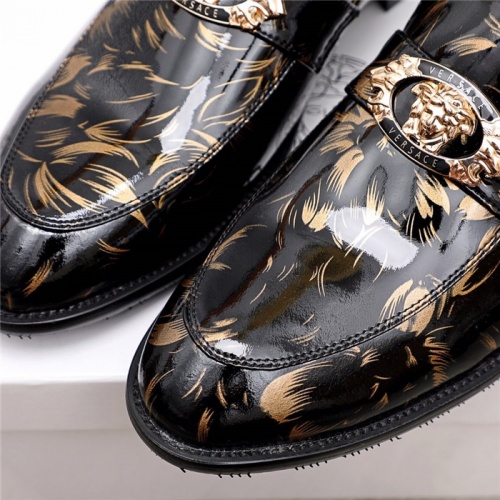 Replica Versace Leather Shoes For Men #881405 $80.00 USD for Wholesale