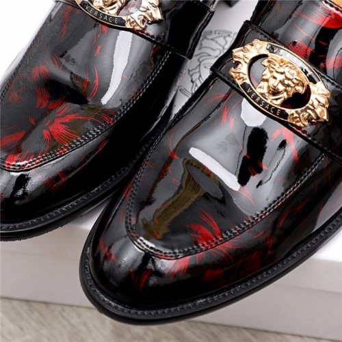 Replica Versace Leather Shoes For Men #881406 $80.00 USD for Wholesale
