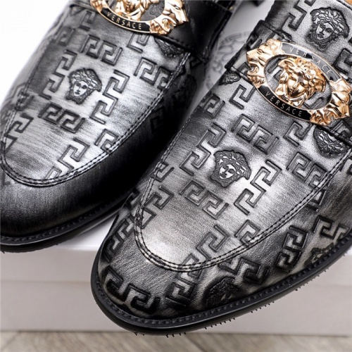 Replica Versace Leather Shoes For Men #881407 $80.00 USD for Wholesale