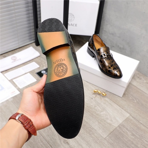Replica Versace Leather Shoes For Men #881408 $80.00 USD for Wholesale