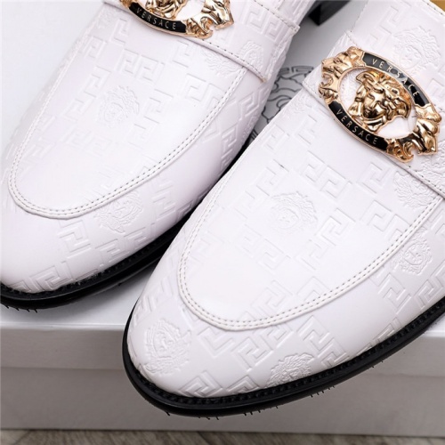 Replica Versace Leather Shoes For Men #881409 $80.00 USD for Wholesale