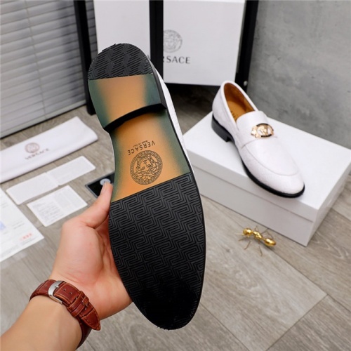 Replica Versace Leather Shoes For Men #881409 $80.00 USD for Wholesale