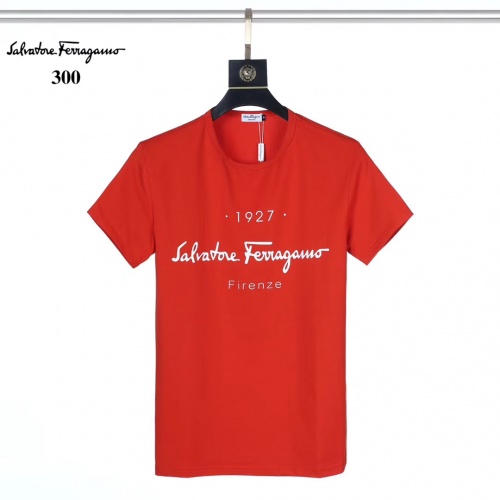 Salvatore Ferragamo T-Shirts Short Sleeved For Men #882462 $25.00 USD, Wholesale Replica Salvatore Ferragamo T-Shirts