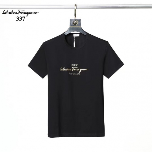 Salvatore Ferragamo T-Shirts Short Sleeved For Men #882463 $25.00 USD, Wholesale Replica Salvatore Ferragamo T-Shirts