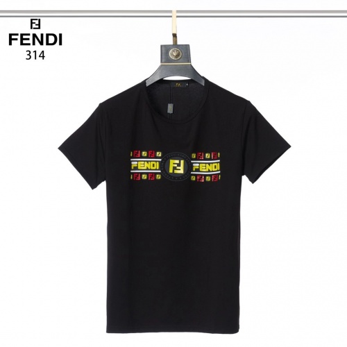 Fendi T-Shirts Short Sleeved For Men #882466 $25.00 USD, Wholesale Replica Fendi T-Shirts