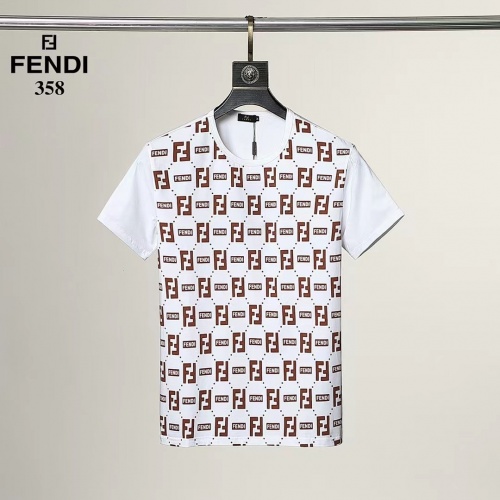 Fendi T-Shirts Short Sleeved For Men #882473 $25.00 USD, Wholesale Replica Fendi T-Shirts