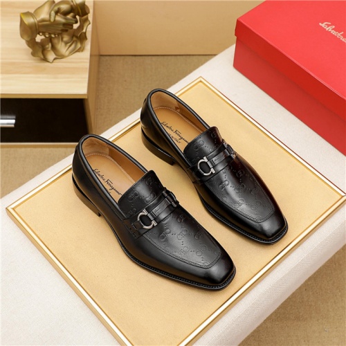 Ferragamo Salvatore FS Leather Shoes For Men #882587