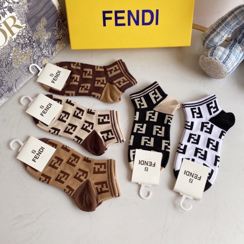 Replica Fendi Socks #882761 $27.00 USD for Wholesale