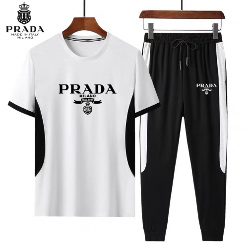 Prada Tracksuits Short Sleeved For Men #882821 $60.00 USD, Wholesale Replica Prada Tracksuits