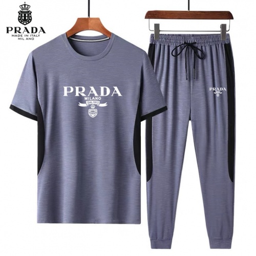 Prada Tracksuits Short Sleeved For Men #882823 $60.00 USD, Wholesale Replica Prada Tracksuits