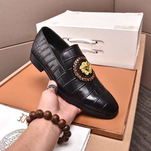 Replica Versace Leather Shoes For Men #882922 $98.00 USD for Wholesale