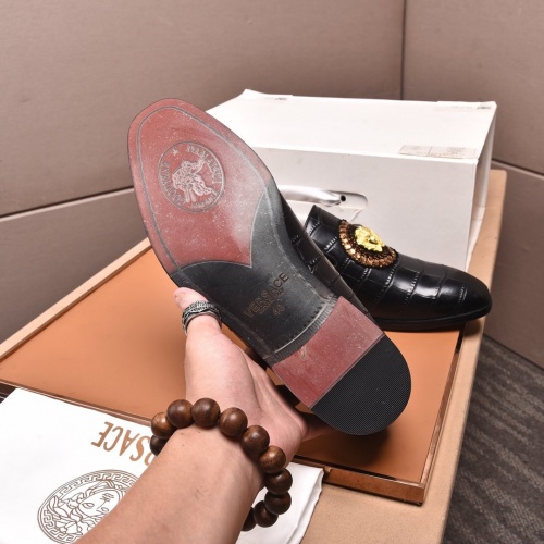 Replica Versace Leather Shoes For Men #882922 $98.00 USD for Wholesale