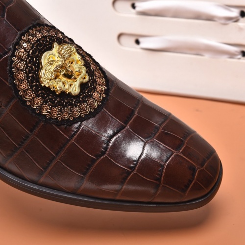 Replica Versace Leather Shoes For Men #882923 $98.00 USD for Wholesale
