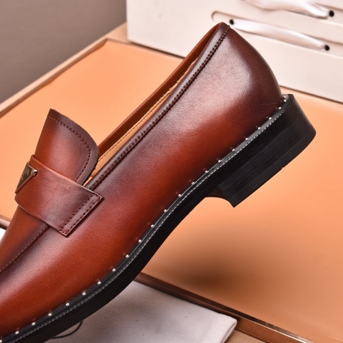 Replica Prada Leather Shoes For Men #882927 $100.00 USD for Wholesale