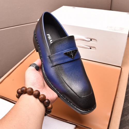 Replica Prada Leather Shoes For Men #882928 $100.00 USD for Wholesale