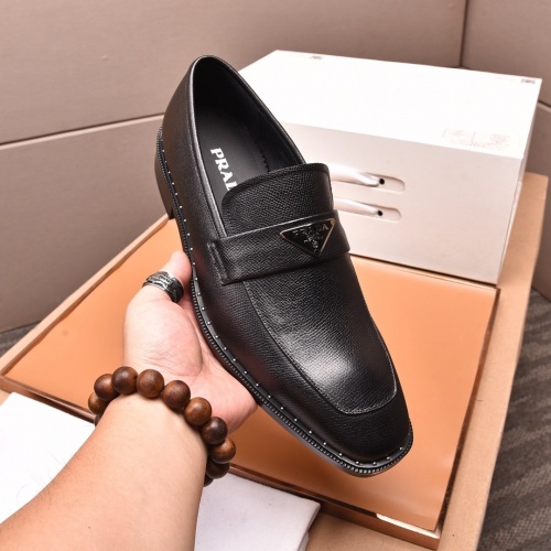 Replica Prada Leather Shoes For Men #882929 $100.00 USD for Wholesale
