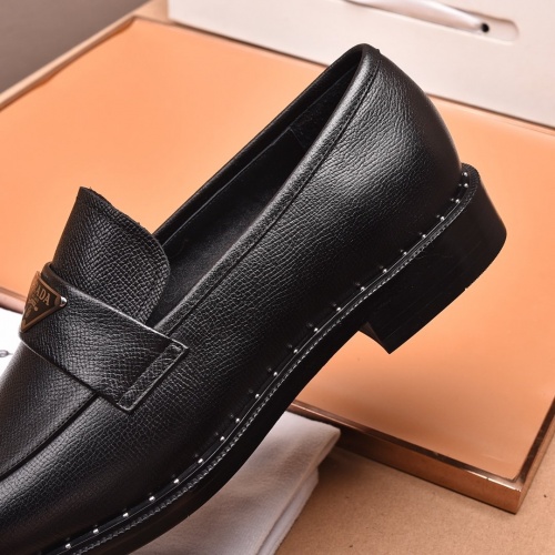 Replica Prada Leather Shoes For Men #882929 $100.00 USD for Wholesale