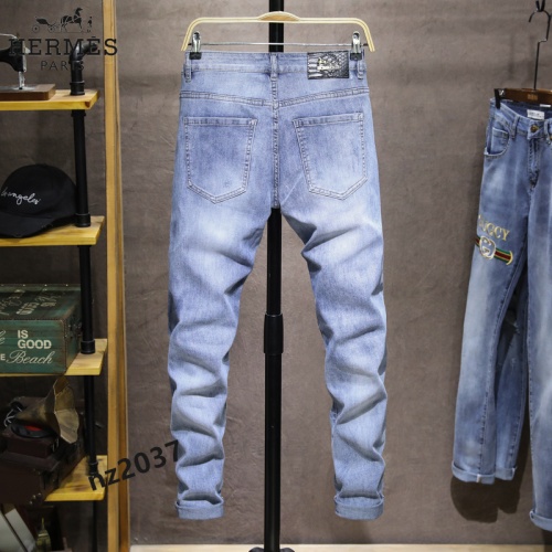 Replica Hermes Jeans For Men #883091 $48.00 USD for Wholesale