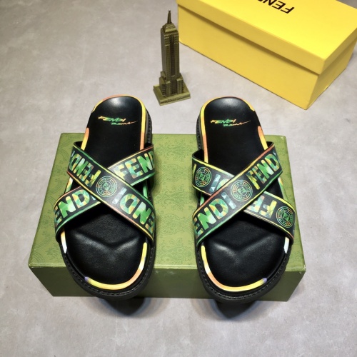 Fendi Slippers For Men #883312 $60.00 USD, Wholesale Replica Fendi Slippers