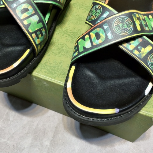 Replica Fendi Slippers For Men #883312 $60.00 USD for Wholesale