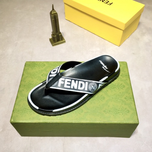 Replica Fendi Slippers For Men #883314 $60.00 USD for Wholesale