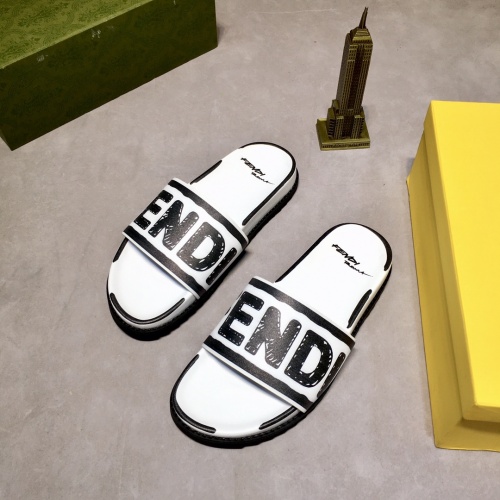 Replica Fendi Slippers For Men #883316 $60.00 USD for Wholesale