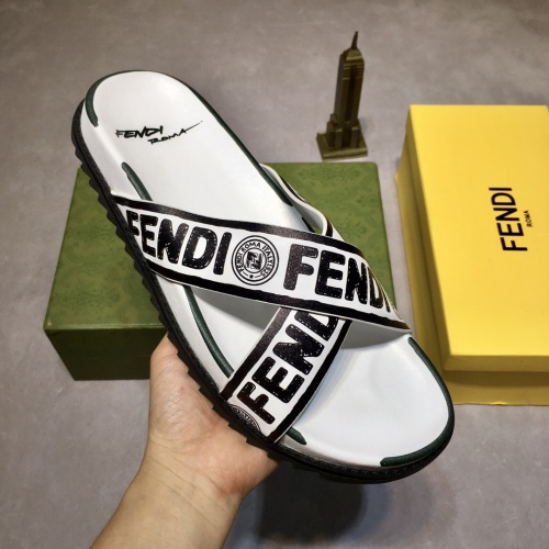 Replica Fendi Slippers For Men #883318 $60.00 USD for Wholesale