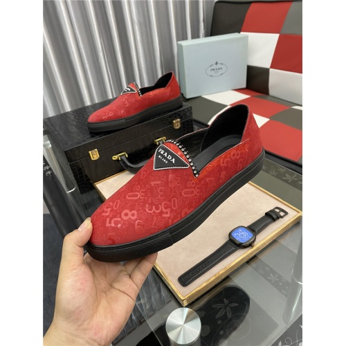 Replica Prada Casual Shoes For Men #883373 $88.00 USD for Wholesale