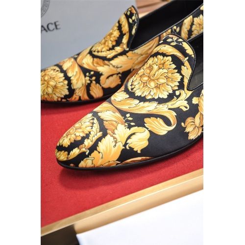 Replica Versace Leather Shoes For Men #883377 $85.00 USD for Wholesale