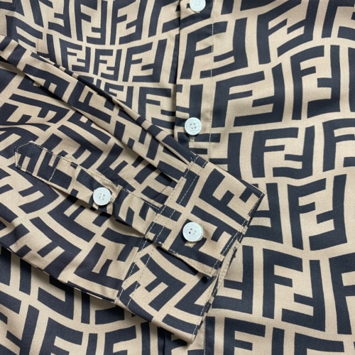 Replica Fendi Shirts Long Sleeved For Men #883648 $43.00 USD for Wholesale