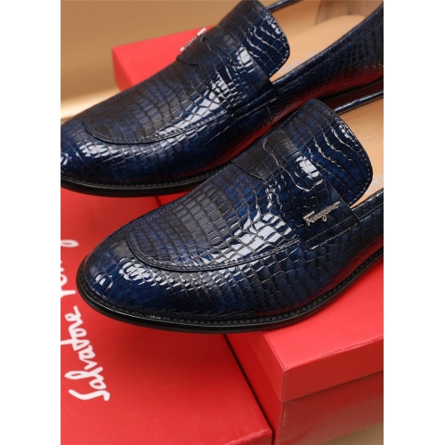 Replica Salvatore Ferragamo Leather Shoes For Men #883673 $82.00 USD for Wholesale