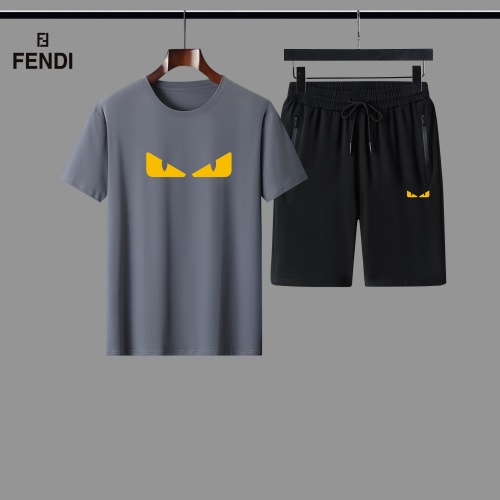 Fendi Tracksuits Short Sleeved For Men #884509 $56.00 USD, Wholesale Replica Fendi Tracksuits