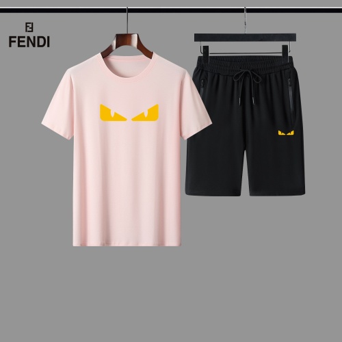 Fendi Tracksuits Short Sleeved For Men #884510 $56.00 USD, Wholesale Replica Fendi Tracksuits