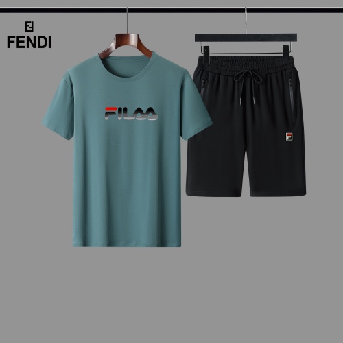 Fendi Tracksuits Short Sleeved For Men #884522 $56.00 USD, Wholesale Replica Fendi Tracksuits