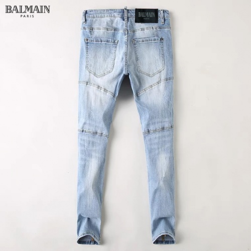 Replica Balmain Jeans For Men #884643 $48.00 USD for Wholesale