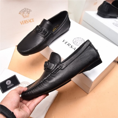 Replica Versace Leather Shoes For Men #884700 $80.00 USD for Wholesale